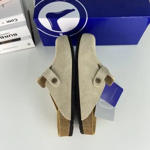 Custom Summer Clog Slippers Logo Customized Suede Leather Thick Bottom Eva Sole Women Men Mule Clogs