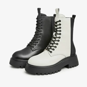 Custom Winter Boots Rubber Sole Leather Upper Warm Women’s Martin Boots