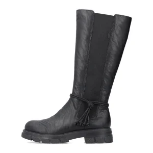Custom Winter Fashion Black Leather Upper Women’s Long Boots