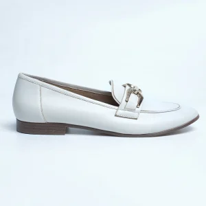 Custom Women Leather White Casual Slip on Formal Work Office Flat Shoes
