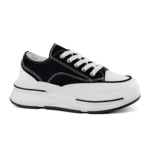 Custom Women’s Casual Canvas Flats Trendy Fashion Thick Walking Style Shoes