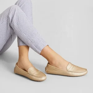 Custom Women’s Genuine Leather Flat Sandals Light Casual Outdoor Driving Loafers Low Heel Spring Slip-On Closure Fashion Trend