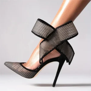 Custom Women’s High Heel Pumps Bow Stiletto Heels Comfortable Ankle Strap Design Fashionable Thin Heels for Summer and Autumn
