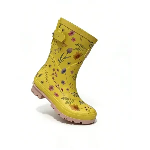 Custom Women’s Mid Calf Rubber Material Rain Boots