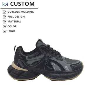 Custom Women’s Sneakers Lightweight Breathable PU Upper Rubber Midsole Soft Durable Anti Slippery Lace Up Toe Walking Shoes