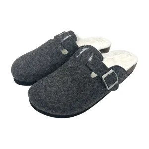 Custom Women’s Waterproof Mules with Memory Foam Arch Support Adjustable Buckle Antislip Sole Felt Cork Clog