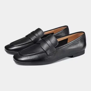 Customizable Closed Women’s Casual Loafers Slip-On Commuter Flats Waterproof Breathable Genuine Leather Work Winter Summer