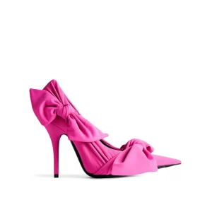 Customizable Mid Heel Women’s Dress Shoes 10 cm Cotton Fabric High Pumps Thin PU Slip-On Fashionable Pink Fabric Weddings