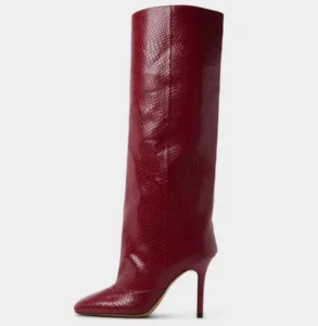 Customizable Women’s High Heeled Boots PU Leather for Work and Party Wear