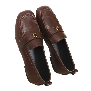 Customizable Women’s Summer Eco Friendly Retro Classical Simple Breathable Lightweight Anti Slip Casual Flat Loafers Shoes
