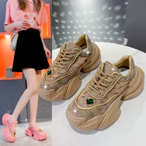 Customize Design Quality Sneakers 35-40 Women’s Shoes Sneakers Crystal Sneaker Designers