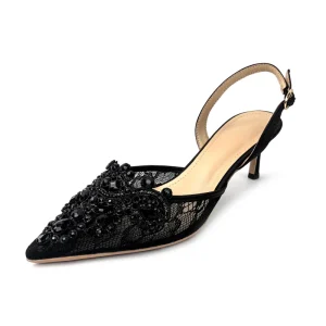 Customized Exquisite Wedding Shoes Women’s Lace Women’s Shoes Fashion High Heels Pearl Women’s Shoes