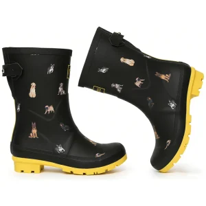 Customized High Quality Women’s Mid-Calf Rubber Upper Waterproof Anti-Slip Rain Boots with CE Certified