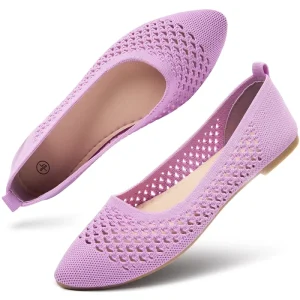 Customized Ladies Hollow Out Flats Breathable Soft Mesh Summer Flat Shoes for Women