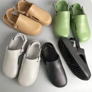 Customized Massage Non slip Summer Beach EVA Velcro Strap Unisex Couple Casual Garden Chef Shoes Clogs Mules Slippers for Women