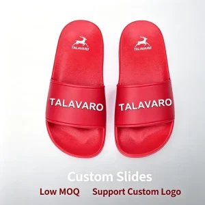Customized Monogram Slide Slippers Low MOQ Soft Surface Holiday Resort Footwear for Supermarket Merchandisers OEM ODM