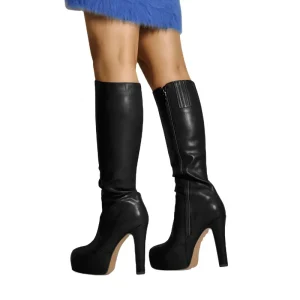 Customized Platform Long Boots for Women with Knee High Ladies Shoes Boots Women’s Leather Boots Wholesaler