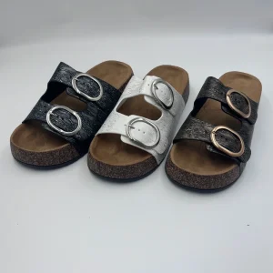 Customized Suede Clogs Durable PVC Outsole Cold Glue Process Women’s Natural Cork Footbed Mules Slippers