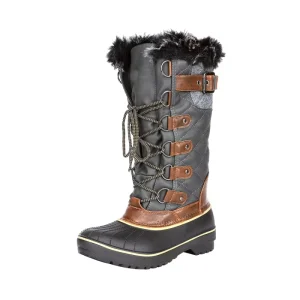 Customized Unisex Warm Faux Fur Lined Mid Calf Winter Snow Boots Autumn Boots Winter Boots Lace-Up Design Women’s Boots