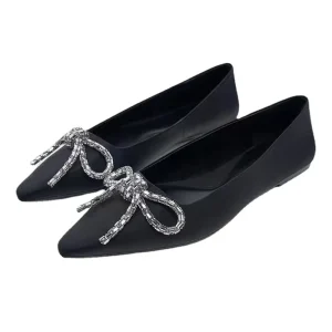 Customized Women Flats Slipper Polyester Fiber Retro Ladies Loafers British Style with Mules
