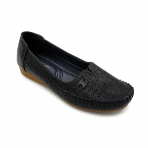 Customized Women’s Breathable Lightweight PU Outsole Hardwear Slip-On Loafers Geometry Pattern Anti-Slip Durable Toe Casual