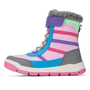 Customized Women’s Vibrant Color Thick Sole Lace up Snow Boots with Warm Lining Suitable for Winter Outdoor Activities