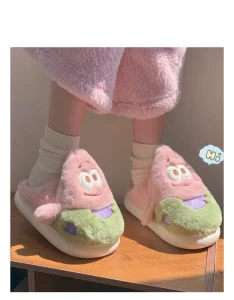Cute Cartoon Indoor Home Cotton slippers Women’s Fashion Comfortable Non slip PATRICK PLUSH slippers