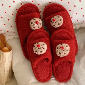 Cute House Cozy Ladies Bedroom Slides Fluffy Women’s Fuzzy Kawaii Slippers Unisex Wedding Slides