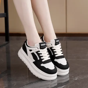 Cute Round Head Design Youth Campus New Fashion Simple Women’s Shoes Platform Casual Breathable Comfortable Sneakers