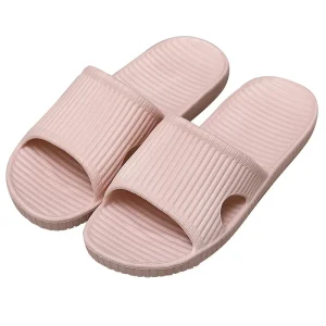 Cute Summer Indoor Home Slippers for Women Breathable EVA Outsole Bath Sandals Couple Design