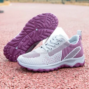 D1N New Spring Autumn Women’s Mesh Running Shoes Stylish Versatile Shock Absorbing Breathable and Casual Running Shoes