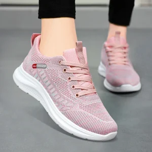 D1N New Women’s Casual Running Shoes Versatile Breathable Mesh Soft Sole Comfortable Women’s Running Shoes