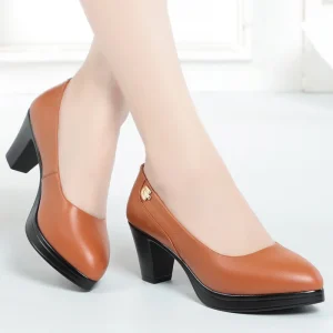 DZ NPF Ladies Shoe Designer Shoe Women’s Shoe Leather Dress Shoe Custom Woman Shoe Girl Formal Shoe High Heel Shoe for Women