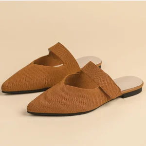 DZ Y0 Women’s Luxury Designer Mule Shoe Casual Summer Flat Beach Sandal