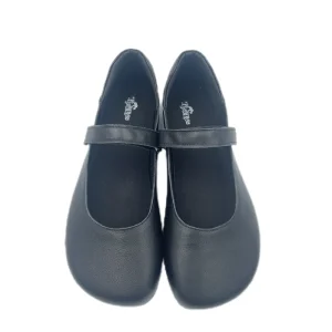 Daily Life Black Genuine Leather Maryjane Slip on Fashion Bare Foot Flat Sneakers Women’s Shoes Bigger Size 45 46