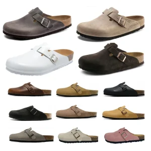 Designer Genuine Suede Custom Unisex Mule Shoes Clogs & Mules Women Cork Clogs Luxury Leather Slippers Slides