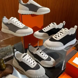 Designer Men’s Women’s Retro Sporty Casual Lace Up Sneakers Breathable Mesh Slip Resistant Rubber Sole Bounce Walking Shoes