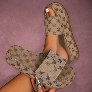 Designer New Summer Wedges Platform Arch Support Shoes Female Flip flops Slippers Sandals for Women and Ladies