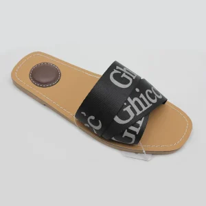 Designer Sandals Women Mules Slides Canvas Slippers Women Summer Outdoor Shoes Comfortable Women’s Sandals