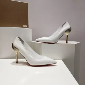 Designer Women’s Elegant Luxury White Dress Shoes with Red Bottom High Platform Running Shoes for Parties Women’s High Heels