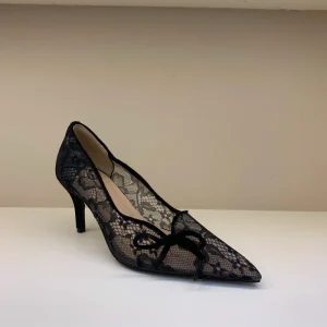 Designer Women’s Elegant Stiletto Lace Pumps High Heel Shoes for Winter and Autumn Weddings Slip-On Bridal Pumps for Spring Summer
