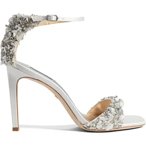 Diamond Party Wedding Shoe High Heel White Strap Women Sandal Hand Made Bridal Shoes
