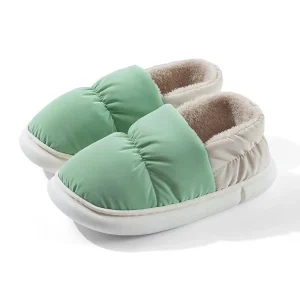 Dropshipping Ankle Women’s Boots Fluffy Faux Fur Lady Slippers Warm Thick Cotton Slipper Cotton Bedroom Slippers