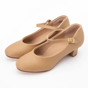 EU & US in Stock Brown Women’s Character Shoes Tan Dress Party Dance Heels Ankle High Leather Latin Ballroom Character Shoes