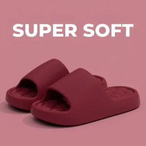 EVA Open Toe Home Slippers Thick Sole Anti Slip Bottom Comfortable Cushioned Indoor Slippers Men Women All Seasons Daily Wear