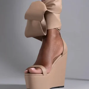 Elegant Open Toe Women’s High Heels Wedge Platform Sandals Ankle Strap Summer Party Banquet Shoes Fashion Trend Evergreen