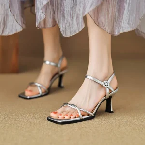 Elegant Sexy Women’s High Heeled Wedge Sandals with Open Toe Ankle Strap Thick Insole Summer Wedding Occasions