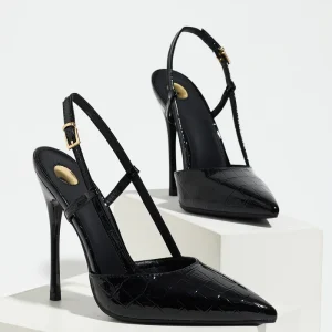 Elegant Stilettos High Heel Pumps Women’s Pointed Toe Bridesmaids Summer Sandals Breathable Slip-on Height Increasing