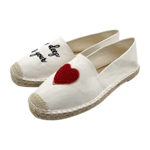 Espadrilles Flats for Women Nonslip Loafers Breathable Casual Cap Toe Platform Simple Espadrille Canvas Flats
