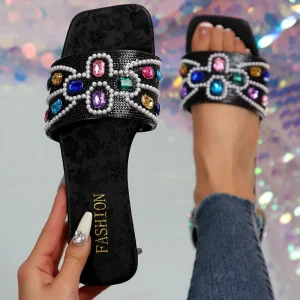 Excellent Quality Summer Beautiful Fashion Open Toe Sexy Beach Casual Women’s Shoes Flats Plus Size Ladies Slippers Sandals B4